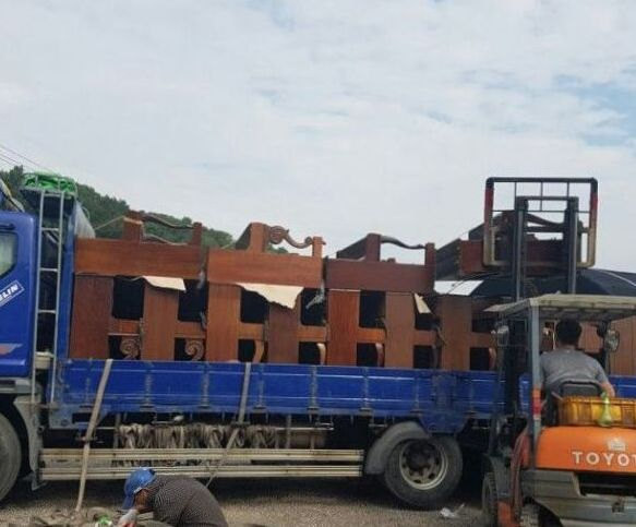 중고피아노폐기 수거 피아노 트럭 적재
